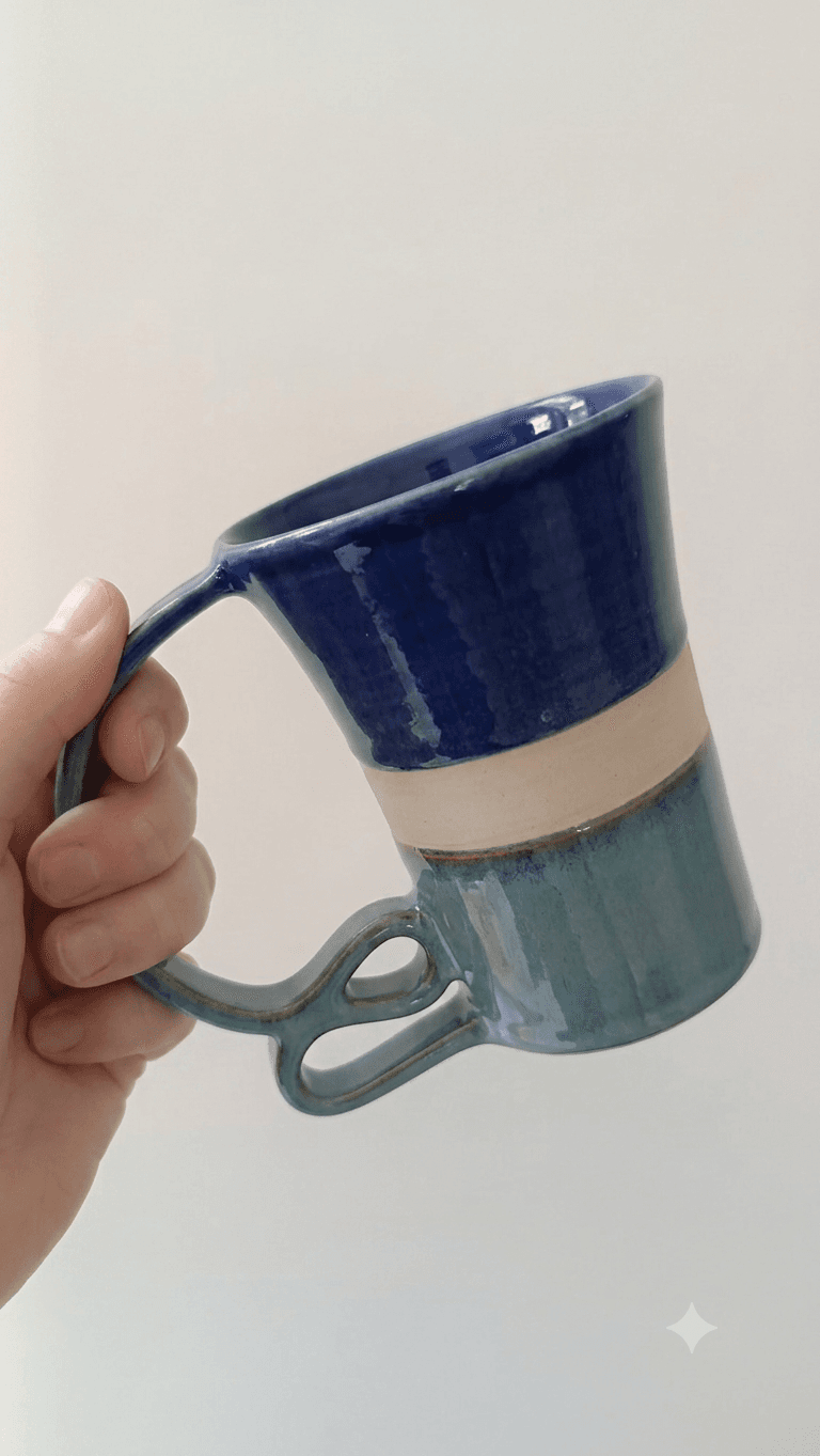 Tasse Fleurize bicolor bleu